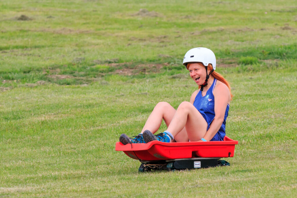 "Grass Sledging"